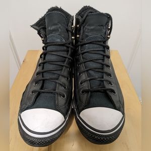 Men's 10 1/2, Black, Converse, GORE-TEX Winter Waterproof Leather Boots Shoes.